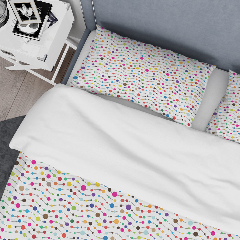 Retro Art Deco - Mid century bedding set - Modern Mid-century Bed cover set, King Duvet Cover + 2 Shams