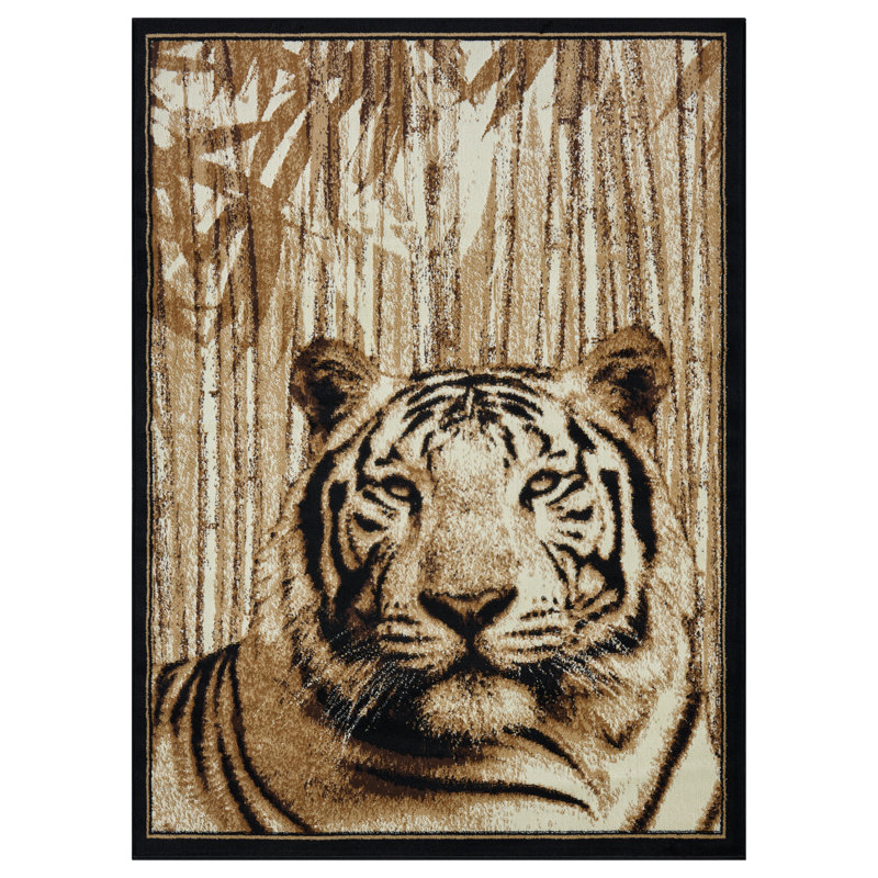 Eberhard White Tiger 5'3"x7'3" Area Rug