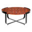 Table basse d'extérieur avec cadre en bois et métal, abat-jour, l 31,55 po, hauteur 14,07, ajout élégant avec finition, 23,87 lb, profondeur, idéale pour