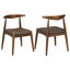Ensemble de salle à manger élégant 5 pièces Mid-Century moderne avec structure en bois d'hévéa massif et confort ergonomique