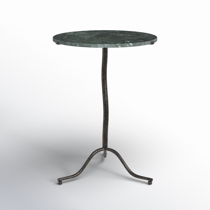 SOPHIE Marble End Table, Green Top/Gray Base