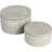 Set Of 2 Round Decorative Cement Lids Boxes