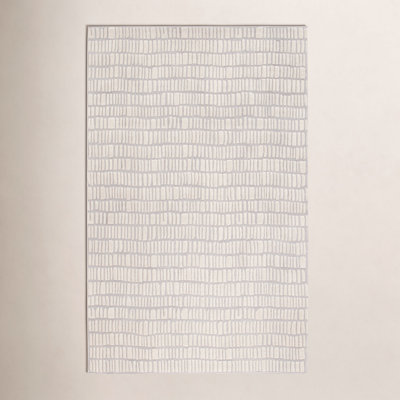Roark Ivory Hand-Tufted Geometric Wool Rug