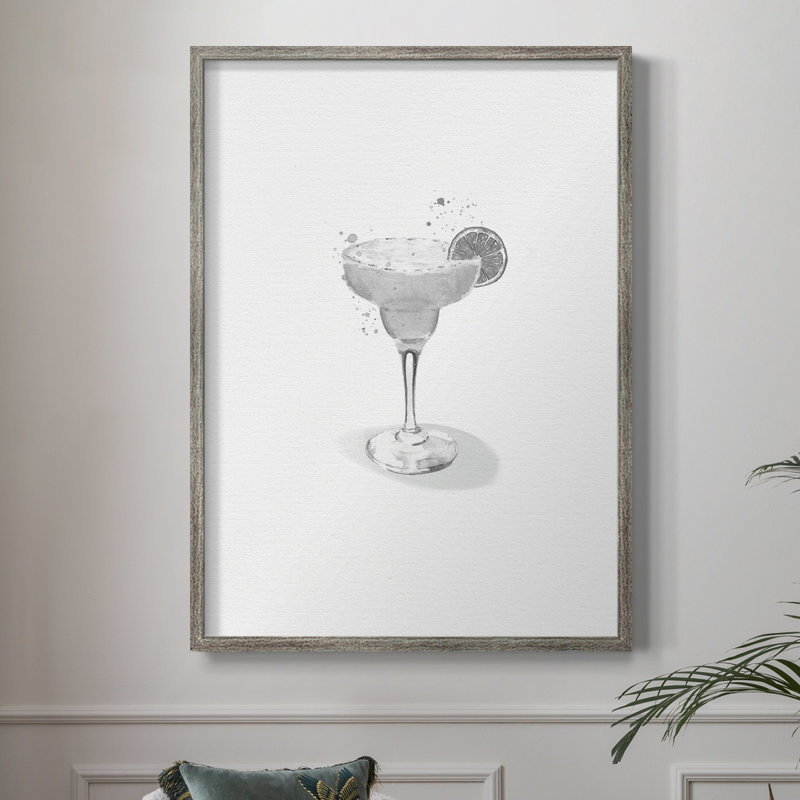 Habillé de margarita blanche, reproduction encadrée - bois massif, H 21 po x l 17 po