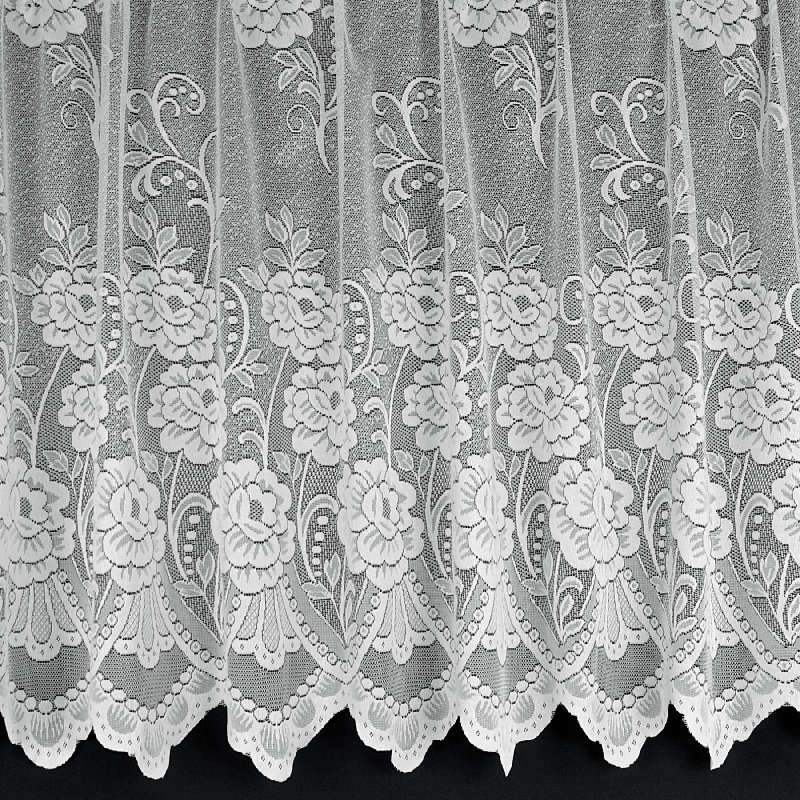 Burritt Lace Semi Sheer Curtain Single Panel, 300cm Width x 91cm Drop