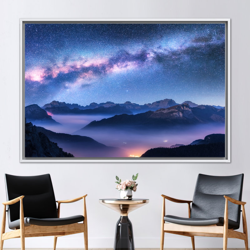 Print on Canvas, 25 cm H x 35 cm W, White, Floater Framed Print without Mat