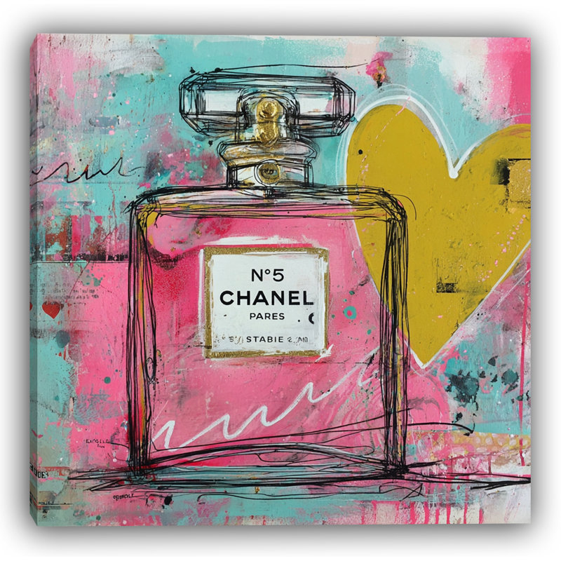«Love in Paris - Pop Perfume», art mural sur toile, H 40 po x l 40 po