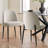 Linen Upholstered Parson Chair with Metal Legs-294990546