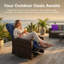 Chaise longue en rotin inclinable PE