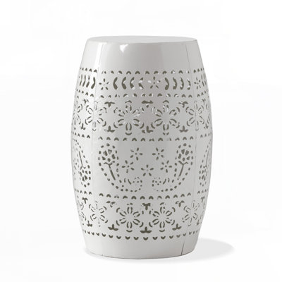 Ifrane Round Metal Outdoor Side Table , 12.25'' in. W 12.25'' in. D