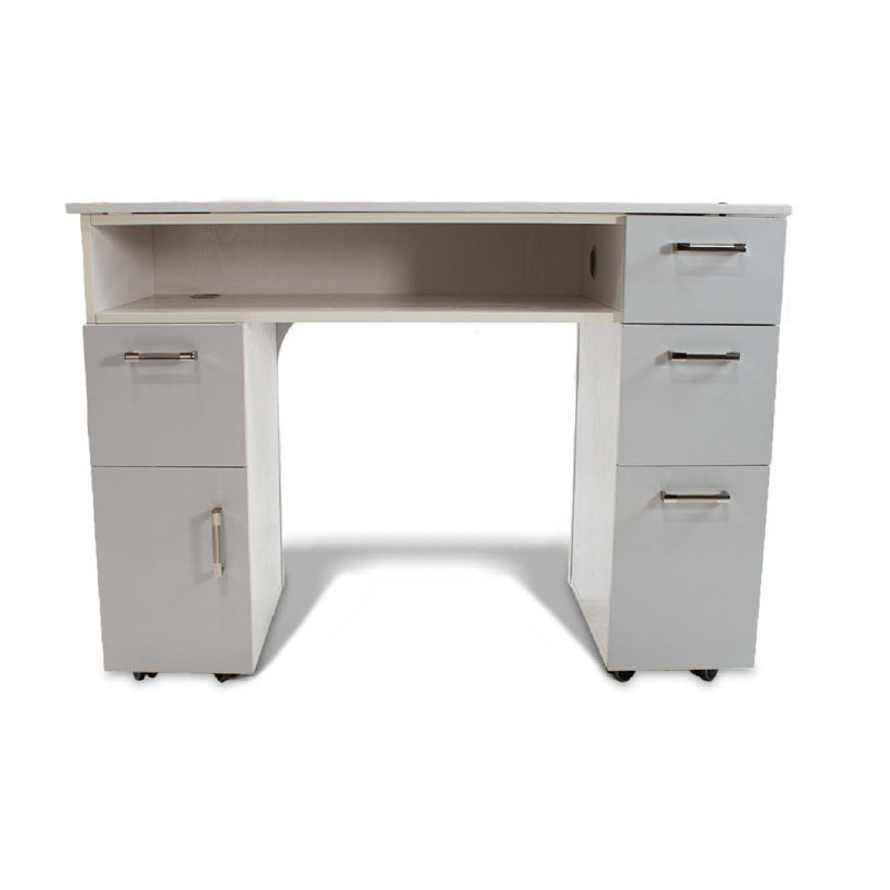 Marble Top Solid Wood Base Writing Desk