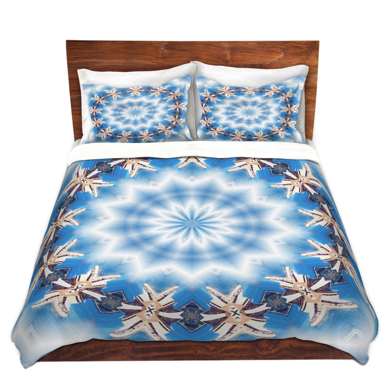 Ensemble de housse de couette kaléidoscope, 1 housse simple + 1 taie standard