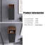 32 In. Black & Walnut Wall-Mounted Bathroom Floating Side Cabinet