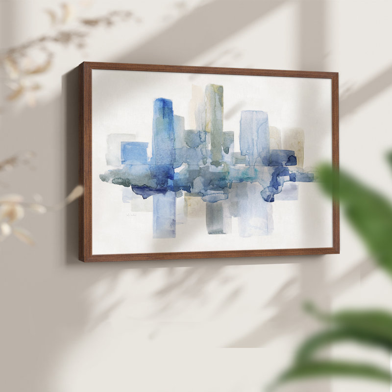 Soft Skyline II - impression encadrée - réarmable, H 22 po x l 28 po, Walnut