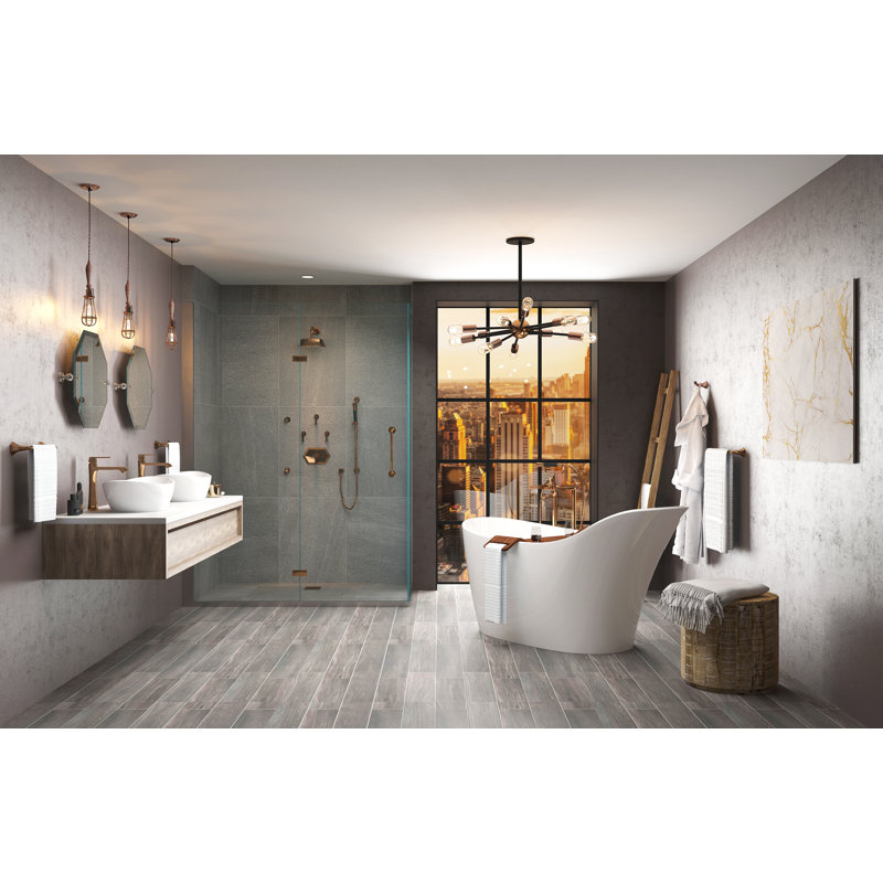 Amalfi 64.25" x 31.25" Freestanding Soaking Bathtub, Gloss White