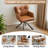 Modern Faux Leather Upholstered Swivel Armchairs with Tufted Back, Metal Legs-735429544