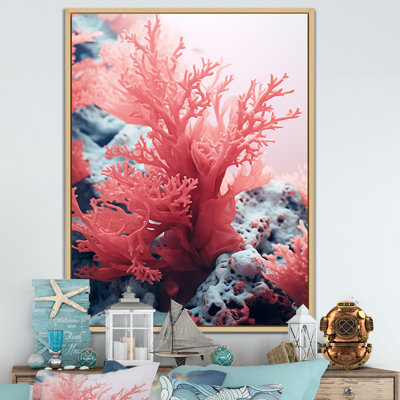 «Pink Coral And Anemones Dance II», reproduction sur toile