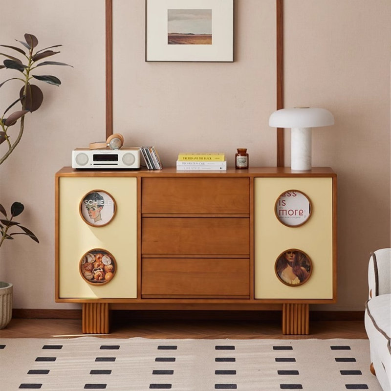 Retro And Simple Square Sideboard