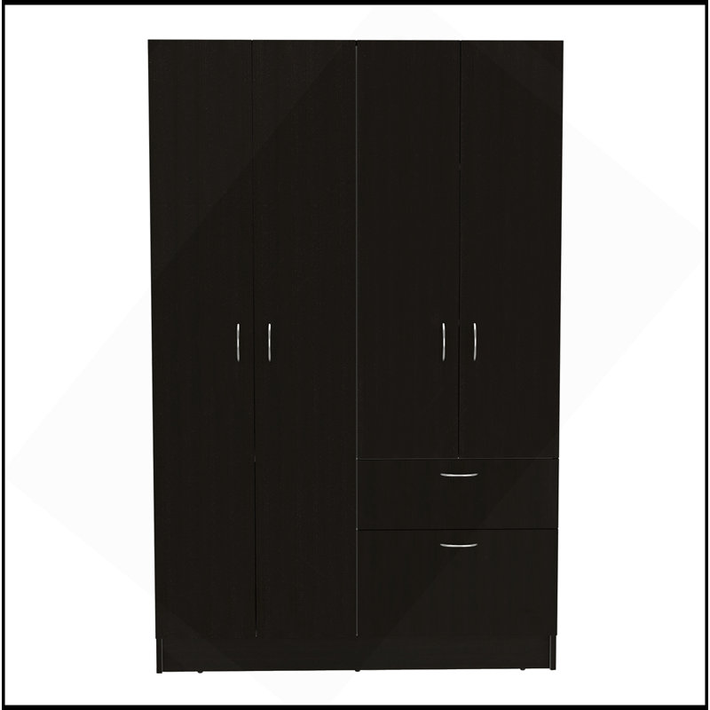 Armoire Alpes, chambre, noir / blanc