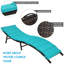 2 pièces chaise de patio pliante turquoise