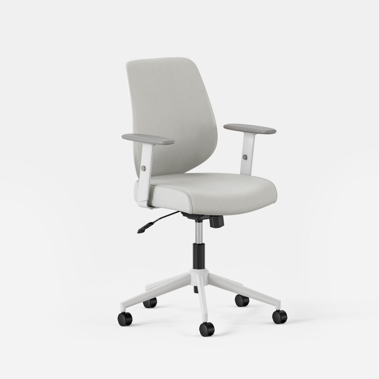 Office Chair with Lumbar Support, Limestone, White
