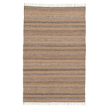Wendy Jane Striped Area Rug in Taupe/Charcoal/Gray/Ivory