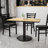 Carrus Rectangular Laminate Dining Table Top with Round Base-1464009495-1464009580