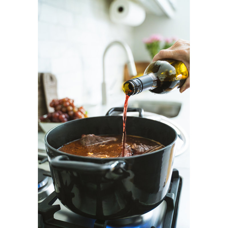 All-Clad Enameled Cast Iron, Dutch Oven With Lid, 6 Quart