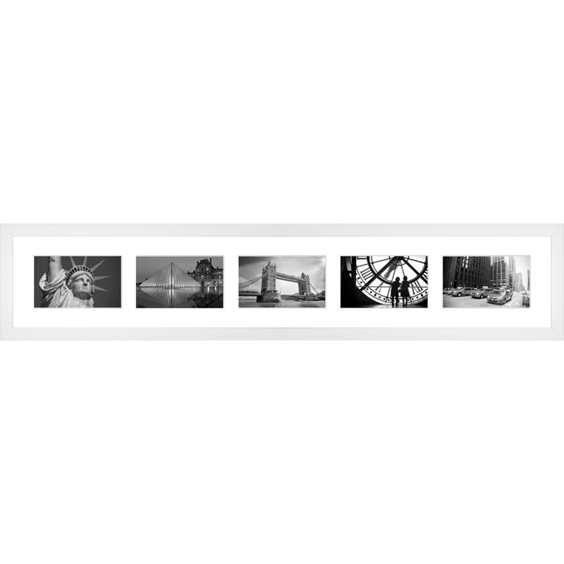 Barview Wood Picture Frame with Mat, White