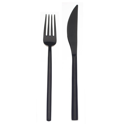 Due Dessert Set - 24 Pieces - Black Gold