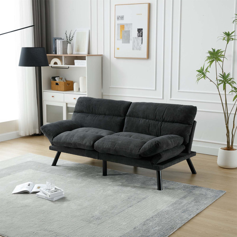 Hillert 70.08'' Upholstered Sofa, Dark Gray Linen