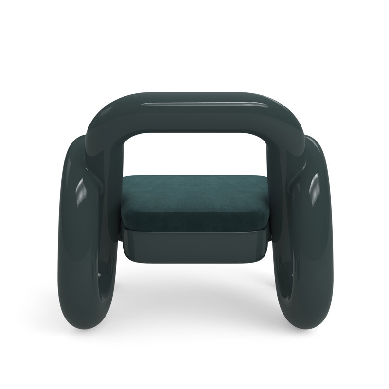 Caracole Armchair, Green, Green Polyester