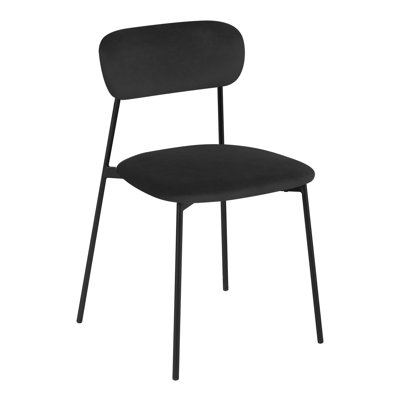 47.5cm H Velvet Upholstered Metal Cross Back Side Chair