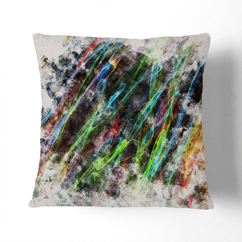 Rainbow Smoke Vol (5) Square Throw Cushion, Stone, 40cm H x 40cm W x 15cm D
