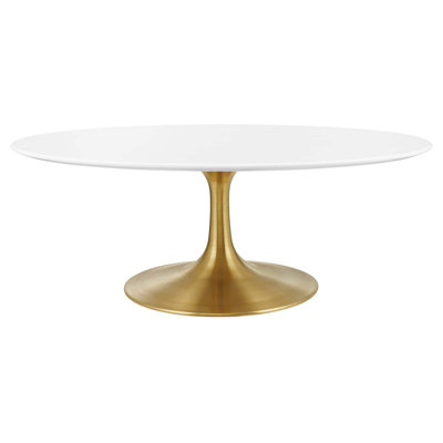 Silver Orchid Fein Oval-Shaped Coffee Table