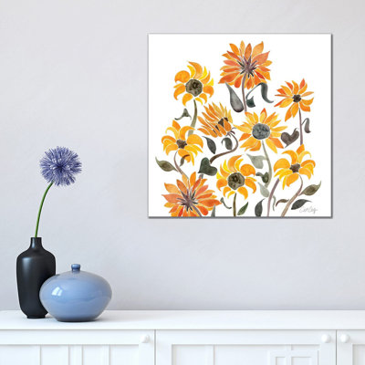 Sunflower Watercolor by Cat Coquillette - Wrapped Canvas Painting