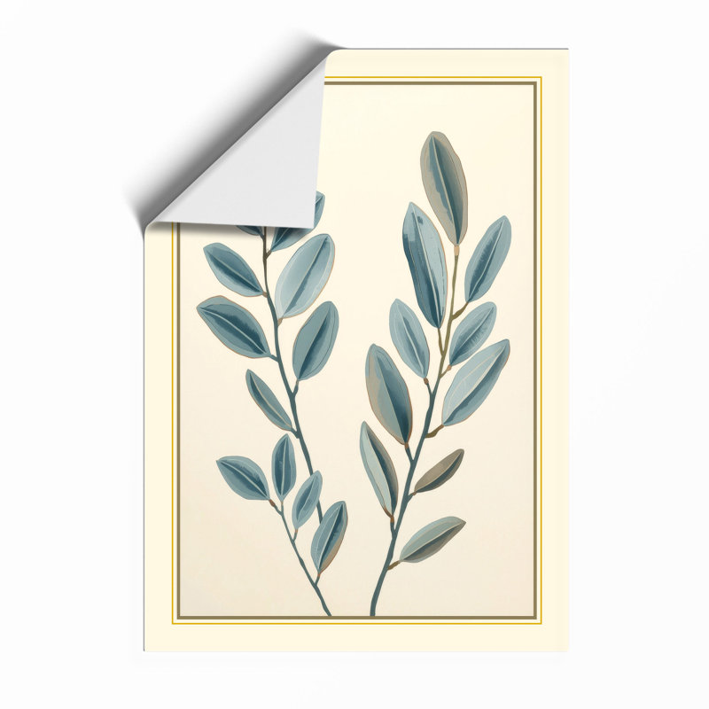 Feathered Plant Study Botanical - Framed Print, A2 - 59.4 x 42.0 cm, Unframed