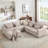 Doyle 6 Seats Upholstered Sectional Sofa Modern Corner Couch With Ottoman-1543488050
