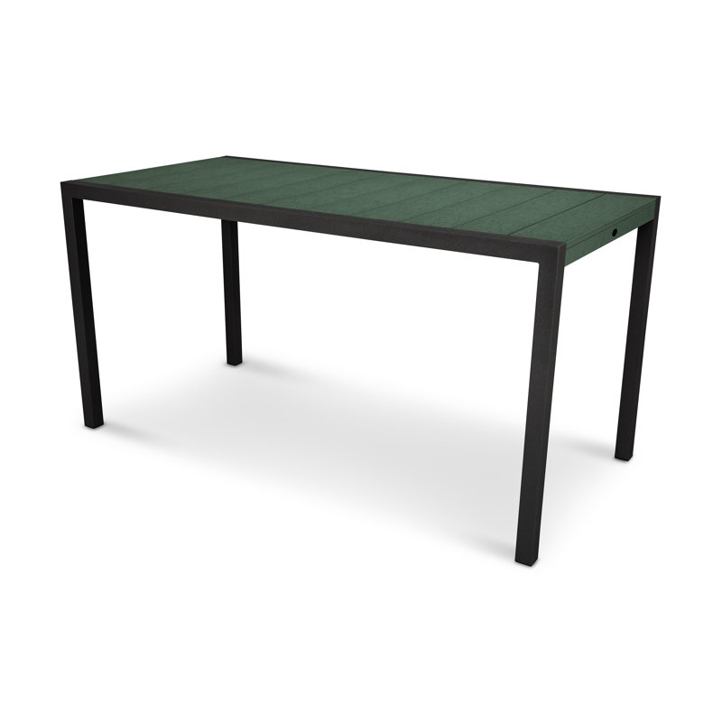 TREX Outdoors Surf City Counter Table, Textured Black/Rainforest Canopy, 36" x 73"