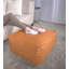 Repose-pieds rectangulaire en similicuir de bambou, assise confortable et polyvalente, design classique pour tout décor de pièce-572976116