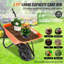 Chariot de jardin électrique avec brouette électrique 500W, capacité de 330 lb avec roues de 16 pouces et poignée en métal pour la pelouse et la ferme