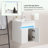 Wall Mounted Bathroom Vanity with Sink, radar sensing light and Storage Space