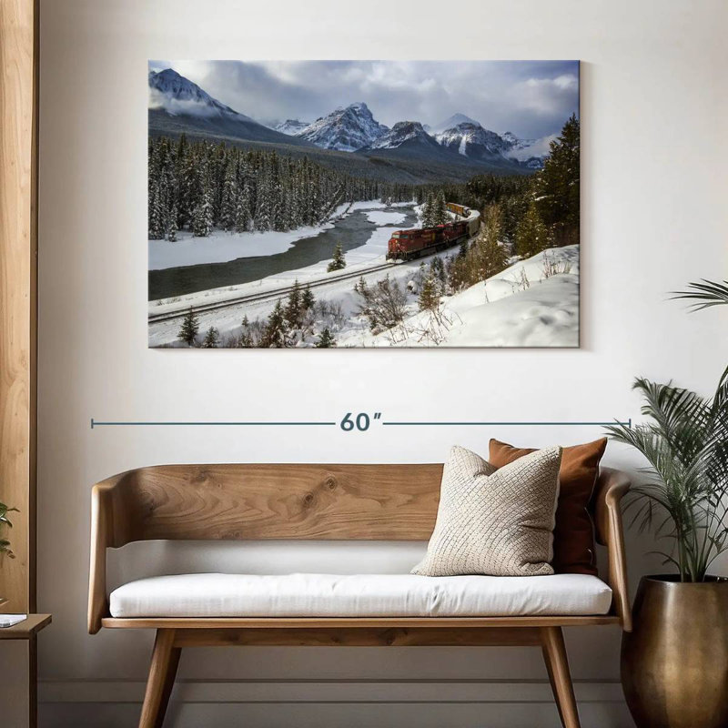 Les montagnes Rocheuses d'Alvord s'entraînent en hiver, H 32 po x l 48 po