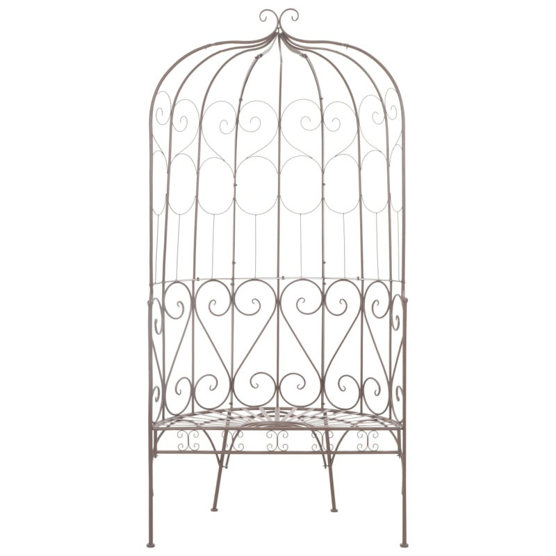 Banc de jardin en fer Alpes, Brun