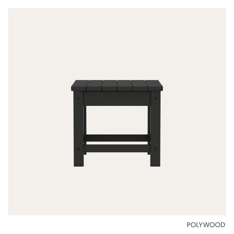 POLYWOOD Club 18" End Table, Black