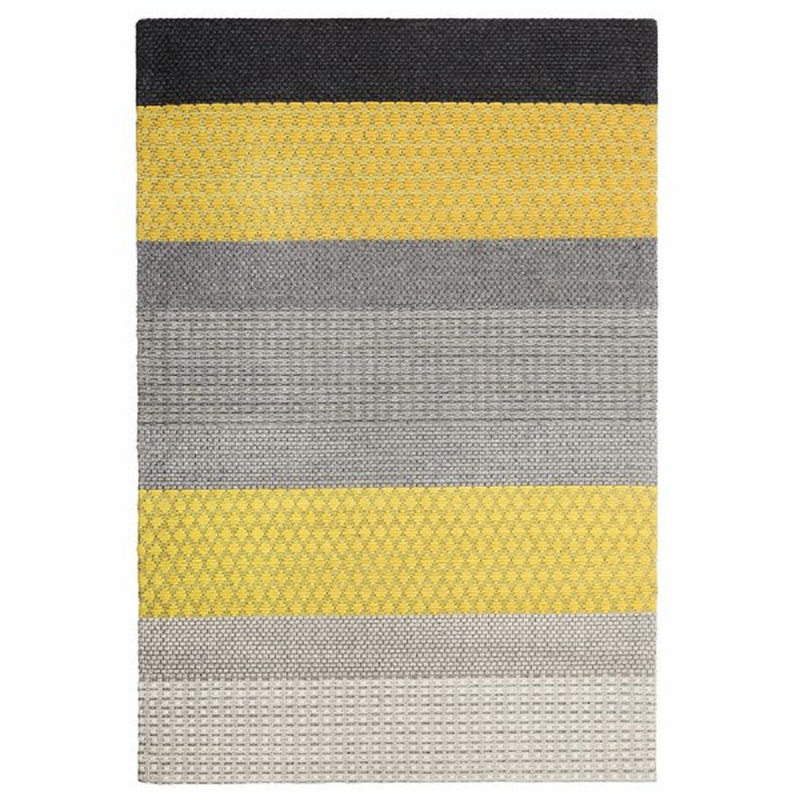 Gaige Striped Wool Hand Woven Area Rug, Rectangle 140 x 200cm