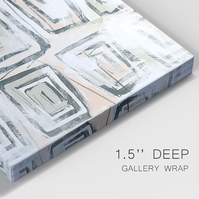 Sand Glyphs IV - Toile tendue avec châssis de qualité supérieure - prête à être accrochée, H 27 po x l 18 po x P 1 po