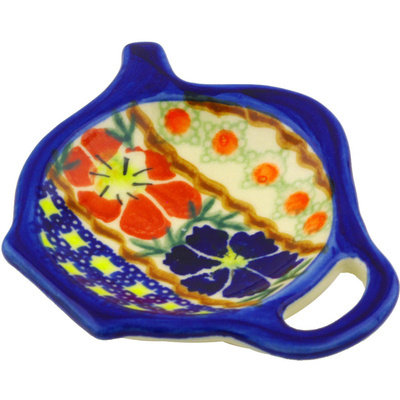 Polmedia Stoneware Tea Bag Plate