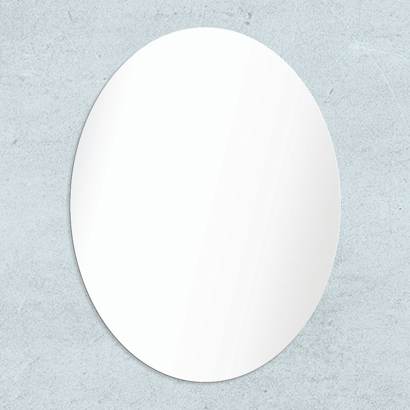 Flat Wall Mirror, 69.5cm H x 53cm W, Oval