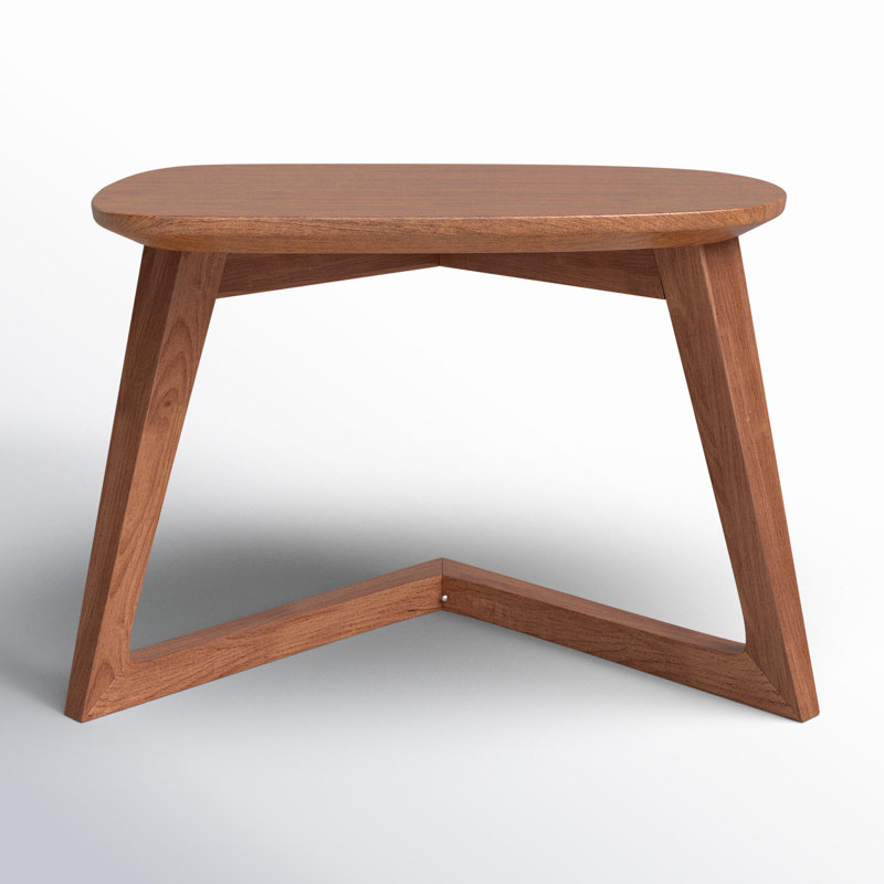 Mid-Century Modern Oval Walnut End Table